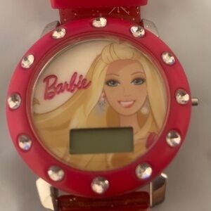 Barbie Red Smartwatch with Digital Display and Crystal Accents